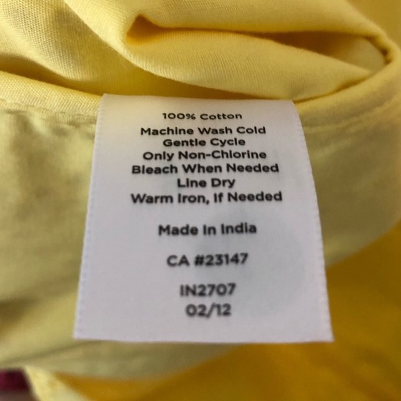 Talbots Cheerful Yellow Eyelet Shift Dress 4p - Picture 2 of 5